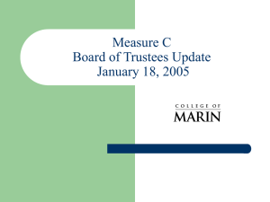Measure C Board of Trustees Update January 18, 2005
