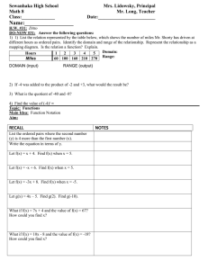 Math 8 Lesson Plan 31 Function Notation class outline for students.doc