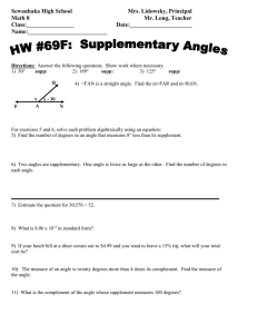 Math 8 HW 69F Supplementary Angles.DOC