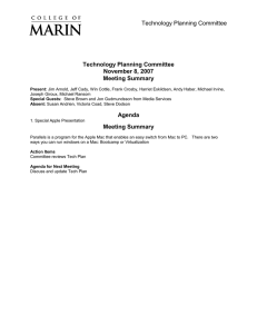 Technology Planning Committee November 8, 2007 Meeting Summary Agenda