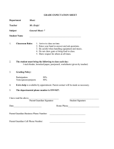 General Music 7 Grade Expectation