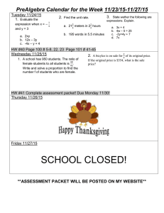 Do Now/Homework 11/23-11/27