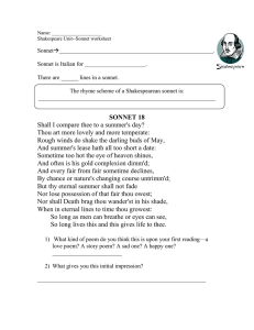 Shakespeare Sonnet 18 Worksheet: Analysis & Meaning