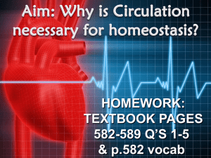 Homeostasis - Circulatory System