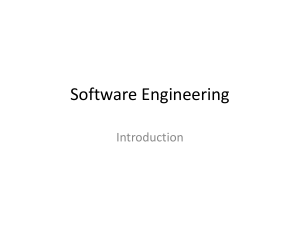 Software engineering overview
