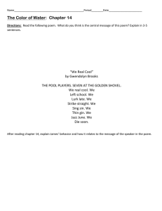 The Color of Water: Chapter 14 Worksheet