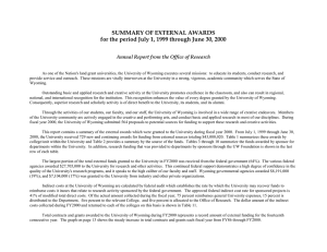 Summary of External Awards Fiscal Year 2000