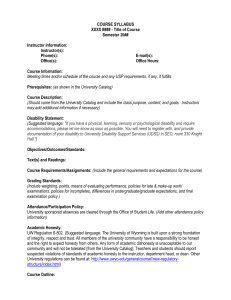 Course Syllabus Template