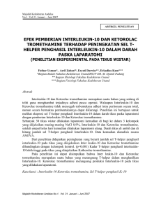 Hal 20 vol.31 no.1 2007 Efek pemberian Interleukin-Judul