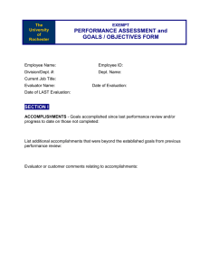 2007 Exempt Performance Assessment/Goals Form