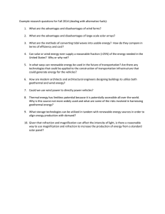 Example research questions for Fall 2014 (dealing with alternative fuels):