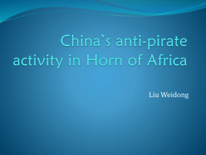 China s anti-piracy activity in the Horn of Africa