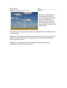 Wind Turbine  Name ________________________ Standards Assessed: 2.2, 2.3, 3.1, 3.2
