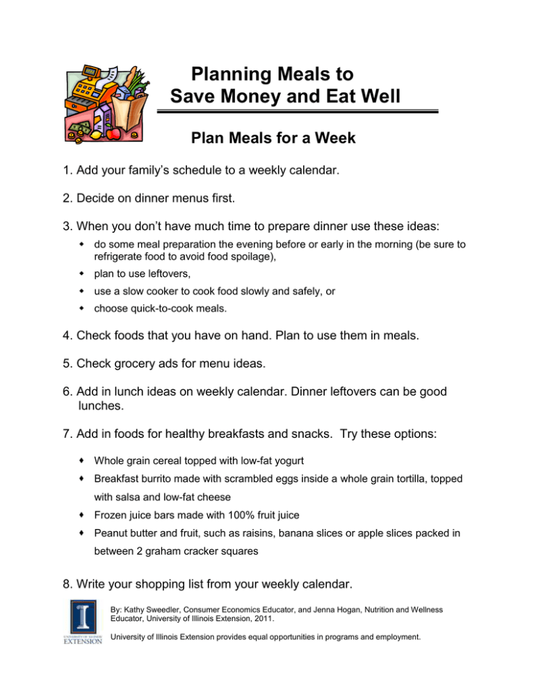 Weekly Meal Plan Guide