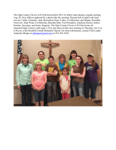 The Ogle County Clovers 4-H Club elected their 2015-16 officer... Aug. 20. New officers gathered for a photo after the...