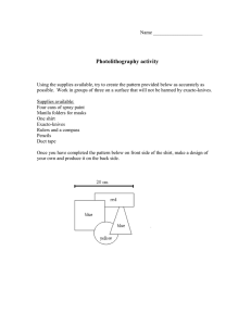 Photolithography activity