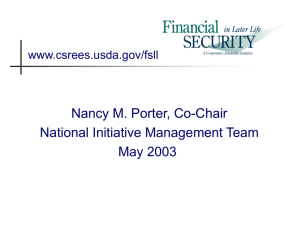 Financial Security in Later Life