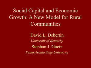 Social Capital and Its Role as an Economic Growth Strategy for Rural Communities