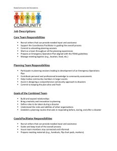 Job Descriptions Core Team Responsibilities