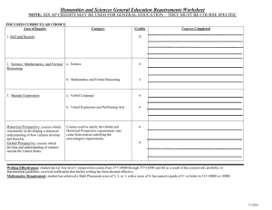 Download Advising Form: General Education Requirements