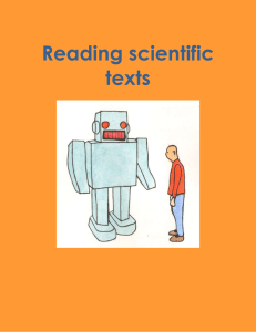Reading scientific texts