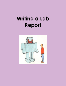 Writing a lab report