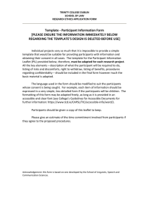 Participant Information Form