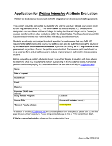 Download Study Abroad Petition Form - Writing Intensive