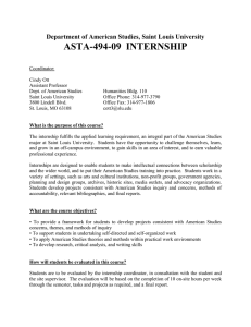 Internship Syllabus