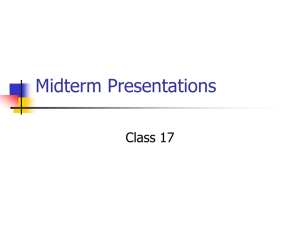 Midterm Presentations