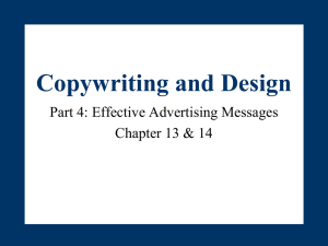 Copywriting; Design and Production