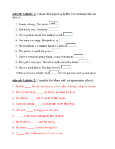 Adverbs Worksheet: Grammar Practice for Students