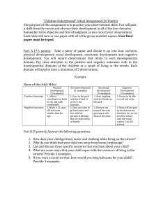 "Children Underground" Child Development Assignment