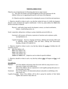 Writing Objectives