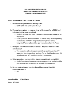 Education and Planning Committee Mid-Year Update 2016 0225