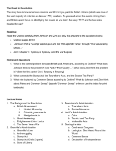 HW 4: The Road to Independence