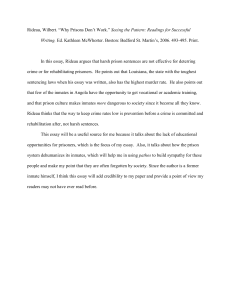Rideau's "Why Prisons Don't Work" Essay Analysis