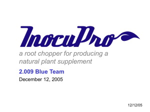 a root chopper for producing a natural plant supplement 2.009 Blue Team