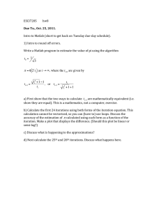 Matlab Homework: Pi Estimation & Round-off Errors