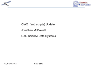 CIAO  (and scripts) Update Jonathan McDowell CXC Science Data Systems