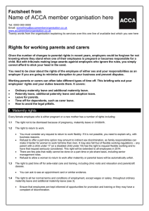 BHP guide to... Rights for working parents and carers