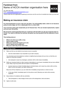 ACCA guide to... making an insurance claim