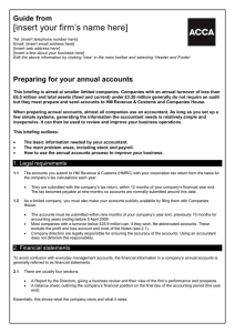 ACCA guide to... preparing for your annual accounts