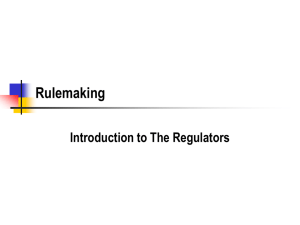 Rulemaking Introduction