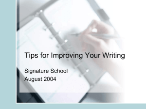 Tips for Improving Writing (PowerPoint)