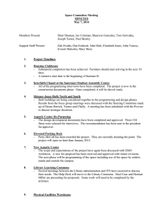 Space Committee Meeting MINUTES May 7, 2014