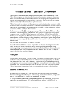 – School of Government Political Science