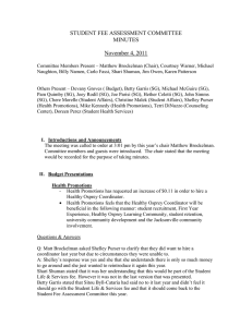 STUDENT FEE ASSESSMENT COMMITTEE MINUTES  November 4, 2011