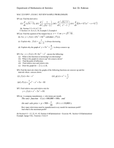 Practice Problems/ Review for Exam 2