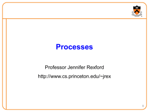 Processes Professor Jennifer Rexford  1
